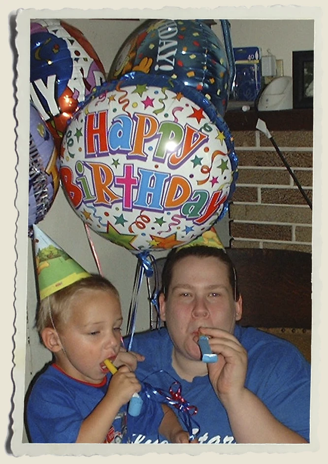 Kyle Piper with Nicole 3rd Birthday Kyle with his Aunt Nikki for his 3rd Birthday