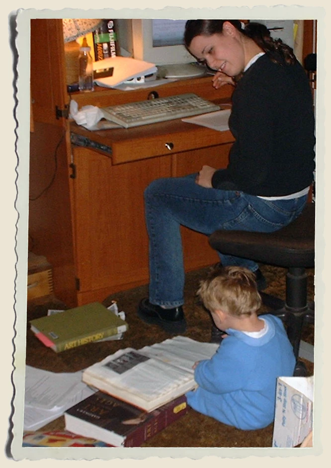 Aunt Heather Piper and Kyle Piper study art history
