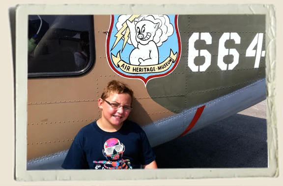 Kyle Piper at Arnold Palmer Regional Airport Aunt Heather Piper