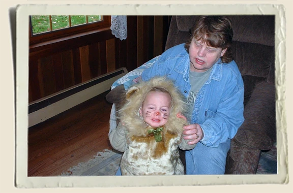 Rita-&-Kyle-Piper-as-Lion Rita with Kyle Piper as a Lion for Halloween