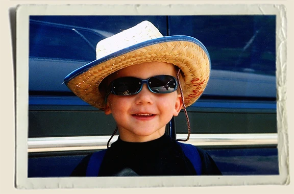 Kyle Piper with straw hat Heather Piper 