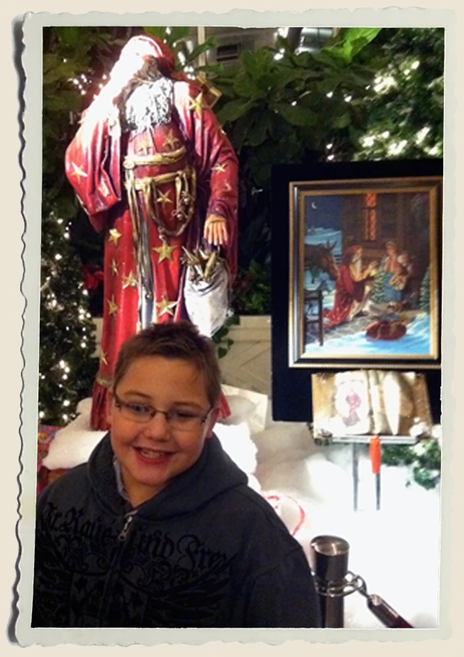 Kyle with Polish Santa Clause Heather Piper