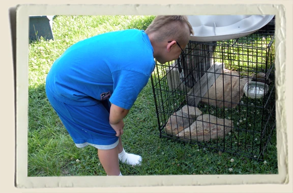 Kyle with his turtle, Tommy- Heather Piper 
