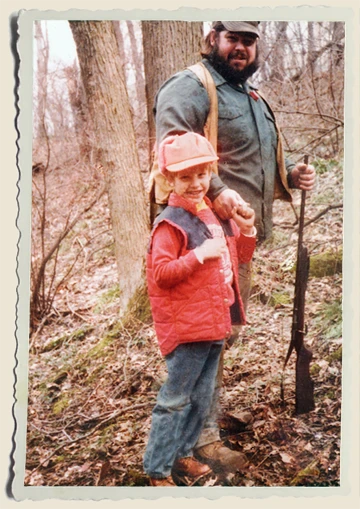Ryan with Dad in the woods, Heather Piper 