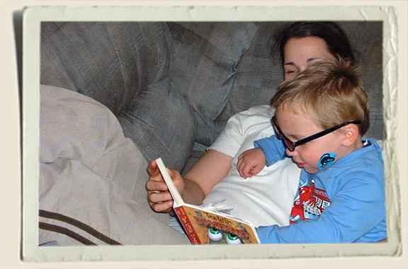 Kyle and Aunt Heather Piper reading 11-18-03
