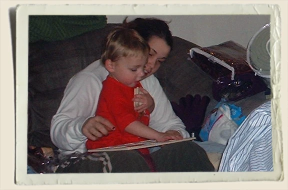 Aunt Heather Piper and Kyle at Christmas 2003
