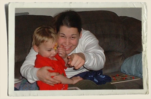 Aunt Heather Piper and Kyle Christmas 2003
