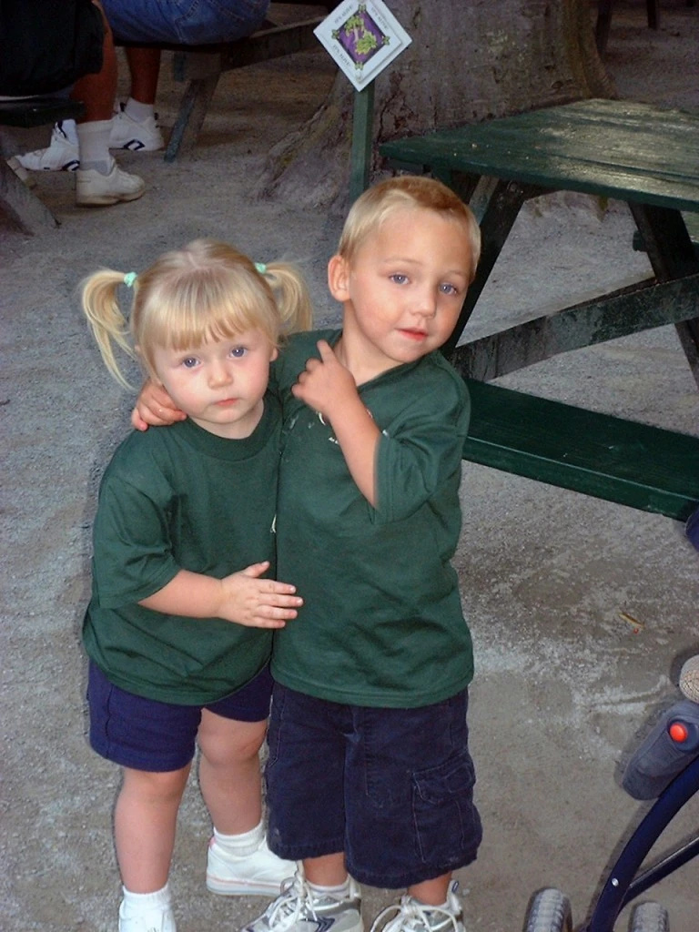 Spending time with a friend at Idlewild Park 2004 Aunt Heather Piper 