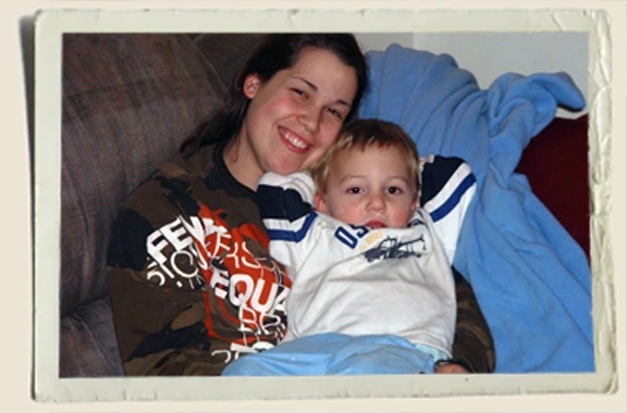 Kyle and Aunt Heather Piper relaxing 