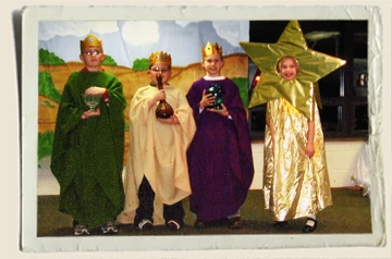 Kyle was a wiseman for the Christmas play Aunt Heather Piper 