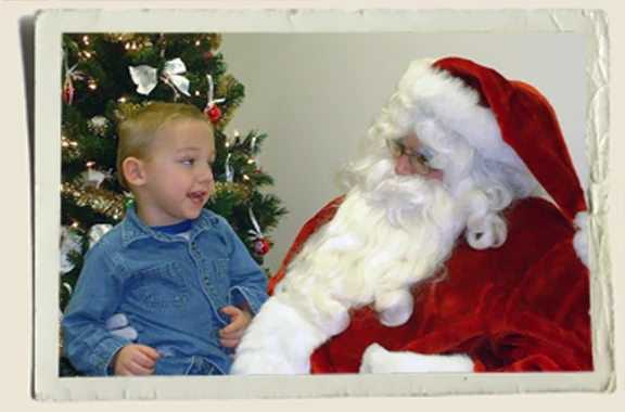 Kyle is still talking to Santa -2004 Aunt Heather Piper