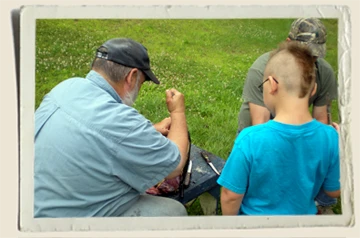 Dad butchering a snapping turtle Aunt Heather Piper 