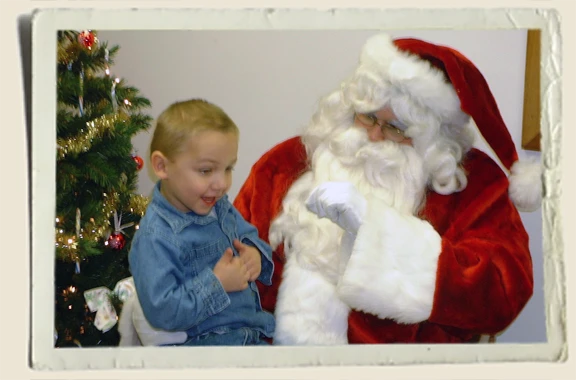 Kyle and Santa Aunt Heather Piper 