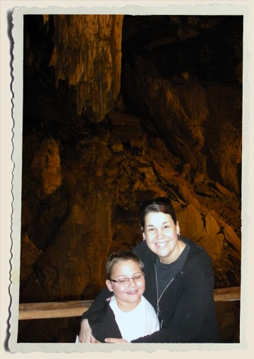 Me and Kyle touring the caves of West Virginia - Aunt Heather Piper