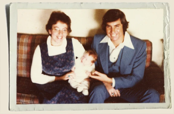 Ryan with his godparents - Aunt Heather Piper 
