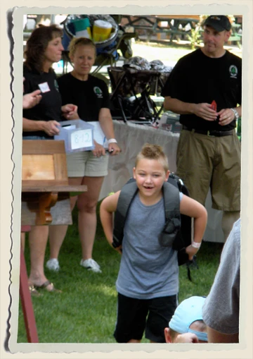 Kyle won at the Gutchess Hardwords Idlewild Picnic  Aunt Heather Piper 