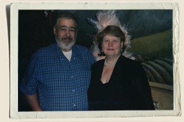 Ronald and Rita Piper at Christmas party 2006