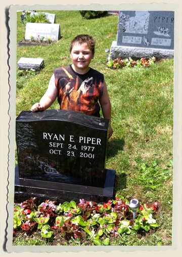 Kyle-at-Ryans-grave-Aunt-Heather-Piper