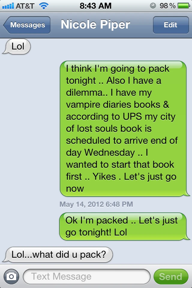 Text 2 Aunt Heather Piper