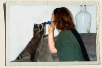 Rascals- Raccoon &-Aunt-Heather-Piper Rascals- Raccoon &-Aunt-Heather-Piper