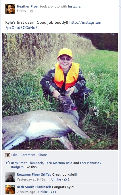 Kyles deer instagram Aunt Heather Piper Kyles deer instagram Aunt Heather Piper