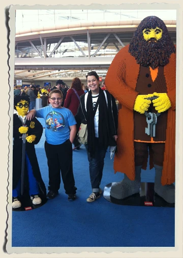 Aunt Heather Piper Kyle with Lego Hagrid Harry Potter 12-1-12 Aunt Heather Piper Kyle with Lego Hagrid Harry Potter 12-1-12