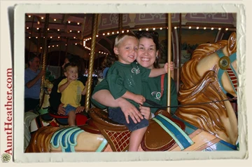 Kyle-&-Aunt-Heather-Piper-on-Merry-Go-Round-Idlewild