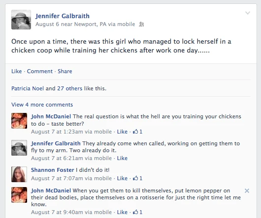 Jen Galbraith Facebook Post Aunt Heather Piper