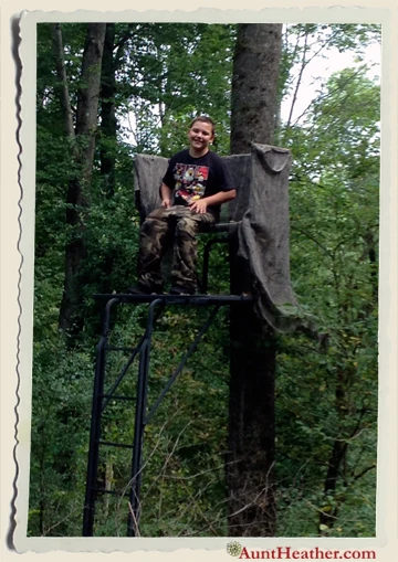 Kyle-in-Tree-Stand-Cortland-NY-Aunt-Heather-Piper-8-31-13