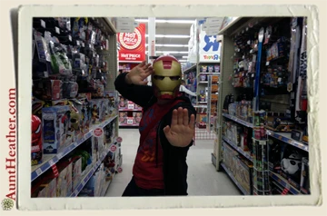 Aunt-Heather-Piper-as-Iron-Man-at-Toys-R-Us-2014