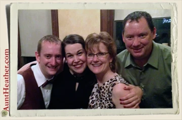 Russ (Sheri's brother), me Deb (Sheri's sister) & her husband Rick.  Great family! 4/12/14