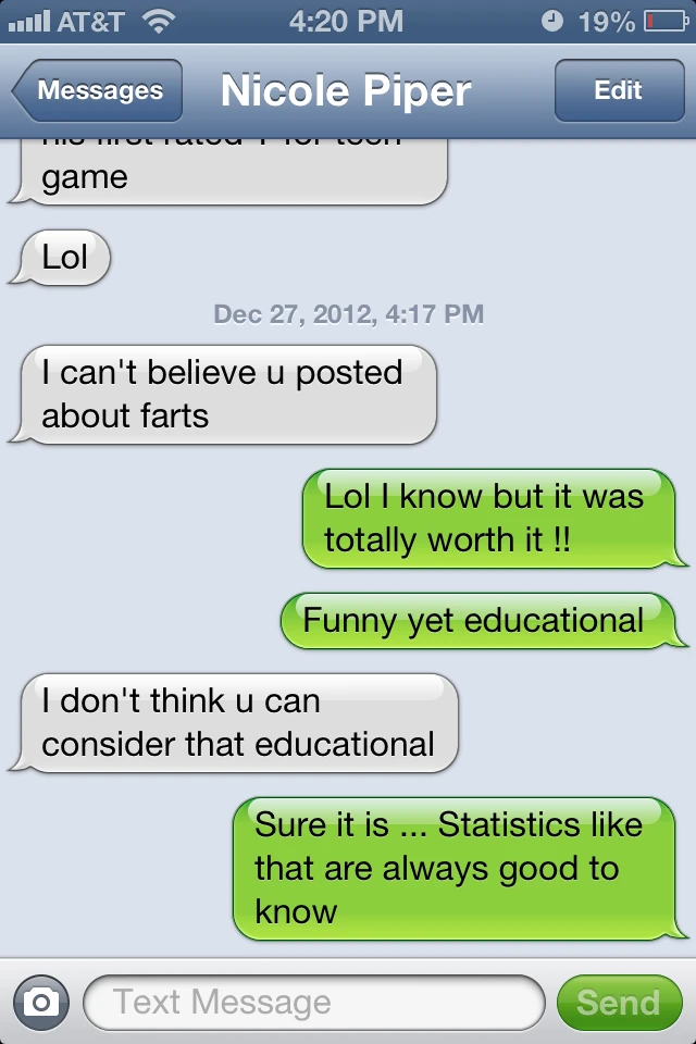 12-27-12 Farts Aunt Heather Piper