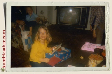 Nicole-opening-gifts-mid-1980s-Aunt-Heather-Piper