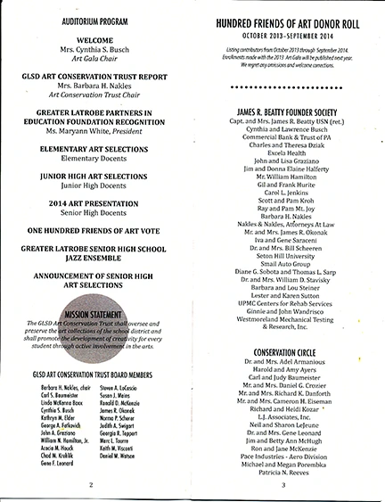Latrobe-Art-Gala-Booklet-2 11-6-14 Aunt Heather Piper