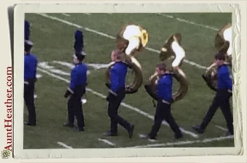 Kyle in Kiski Marching Band 9-12-15 Aunt Heather Piper