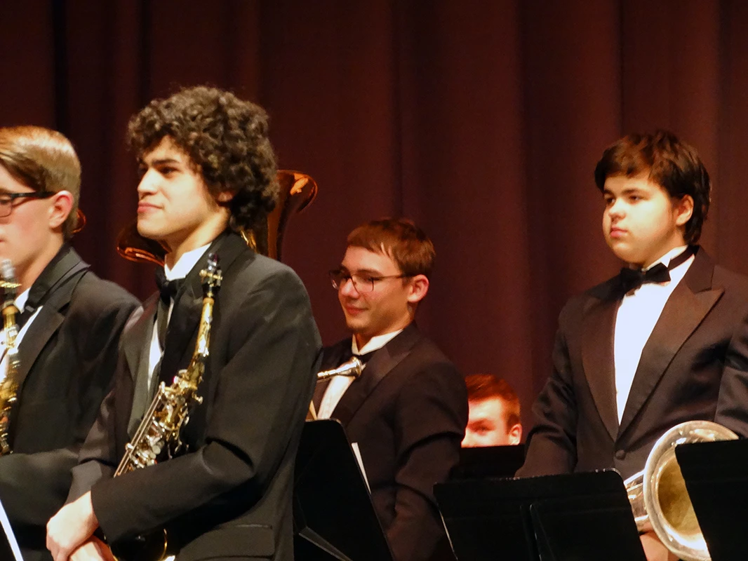 Kiski band concert Kyle playing tuba 2-1-18 Aunt Heather Piper